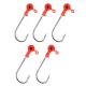 Nevis Rubberviskop rood 3/0 3gr 5st/pk Jigkop