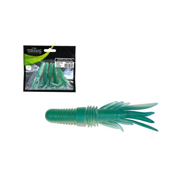 Wizard Bass Grub Green 7cm Kunstlarve 5st