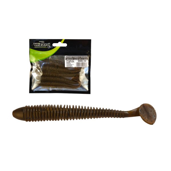 Wizard Power Minnow Bruin 11cm Rubbervis 5db