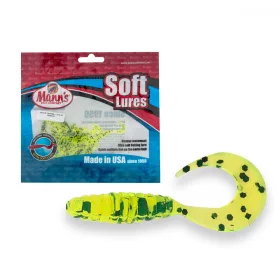Manns Twister 2,5cm Groen-Zwart Plastic kunstaas