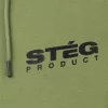 Stég Product Zöld Kapucnis Pulóver 3XL