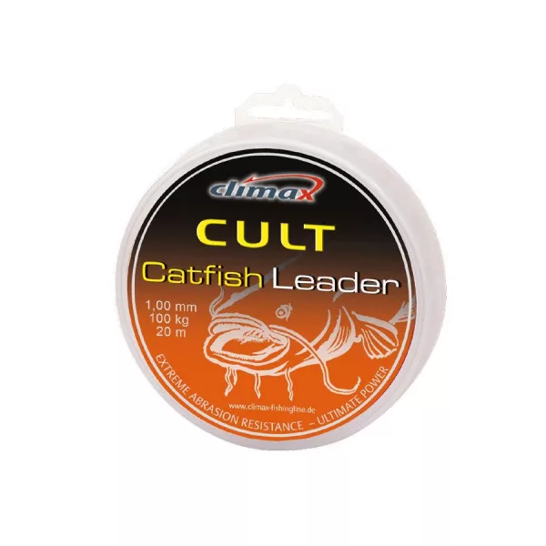 Climax Cult Catfish Havy Braid Leader 20m 1,00mm 100kg Grey Harcsázó Fonott Előkezsinór