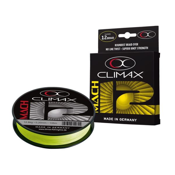 Climax Mach X12 Fluo Yellow 135m 0,11mm 6,0kg Fonott Főzsinór