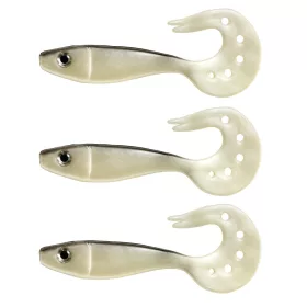   Nevis Twister Shad Vantage 9cm 6,56gr 3stuks/pak /zilver-zwart/ Plastic kunstaas