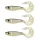 Nevis Twister Shad Vantage 9cm 6,56gr 3stuks/pak /zilver-zwart/ Plastic kunstaas