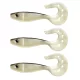 Nevis Twister Shad Vantage 9cm 6,56gr 3stuks/pak /zilver-zwart/ Plastic kunstaas