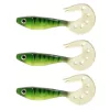 Nevis Twister Shad Vantage Perch 9cm 6,56gr Groen-Wit Plastic kunstaas 3 stuks