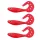Nevis Twister Shad Vantage 9cm 6,56gr 3stuks/pak /rood-glitter/ Plastic kunstaas