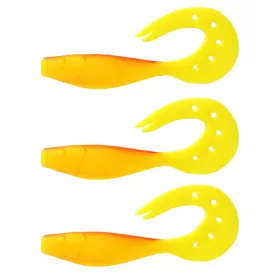   Nevis Twister Shad 11cm 10,76gr 3st/verpakking (Rood-geel) Plastic kunstaas