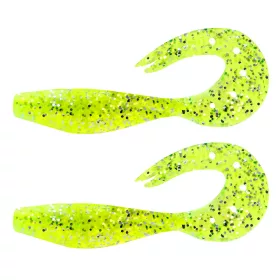   Nevis Twister Shad 14cm 21,40gr 2st/verpakking (Groen glitter) Plastic kunstaas