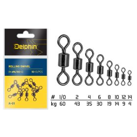 Delphin Rolling Swivel A-01/10db BN/1/0