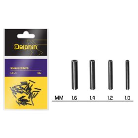 Delphin Single Crimps - Krimphuls 1,6 mm 40 stuks