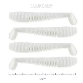   Nevis Impulse Shad 10cm 6,92gr, 4 stuks/pak, Wit, plastic aas