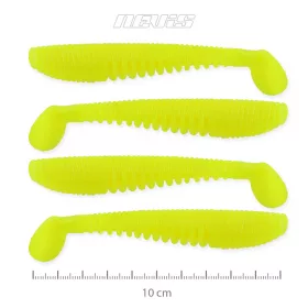   Nevis Impulse Shad 10cm 6,92gr, 4 stuks/pak, Citroengeel, plastic aas