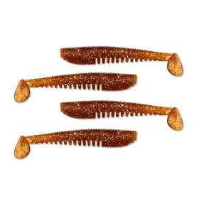   Nevis Impulse Shad 10cm 6,92gr, 4 stuks/pak, Bruin Glitter, plastic aas
