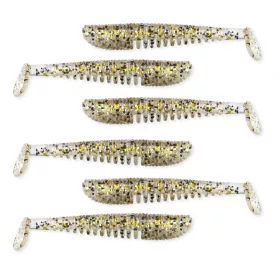   Nevis Impulse Shad 6,3cm 1,77gr 6 st/pk Gouden Glitter Plastic kunstaas