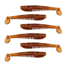  Nevis Impulse Shad 6,3cm 1,77gr 6 st/pk Bruine Glitter Plastic kunstaas