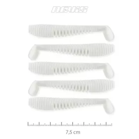 Nevis Impulse Shad 7,5cm 3,05gr 5 st/pk Wit Plastic kunstaas