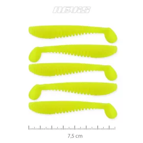   Nevis Impulse Shad 7,5cm 3,05gr 5 st/pk Citroengeel Plastic kunstaas