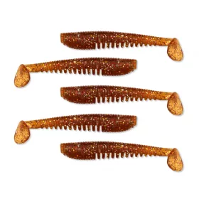   Nevis Impulse Shad 7,5cm 3,05gr 5 st/pk Bruine Glitter Plastic kunstaas