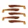 Nevis Impulse Shad 7,5cm 3,05gr 5 st/pk Bruine Glitter Plastic kunstaas