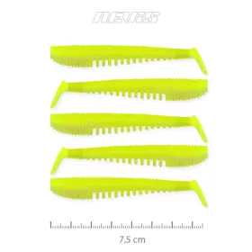   Nevis Impulse Shad 7,5cm 3,05gr 5 st/pk Fluo Groen Plastic kunstaas