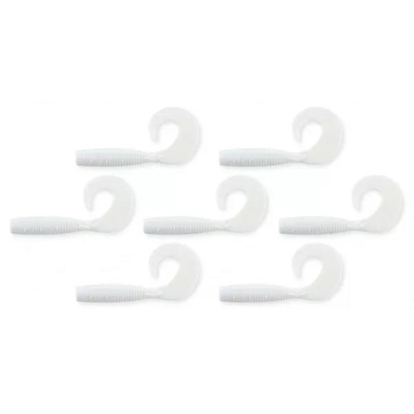 Nevis Twister 6cm 2,54gr 7 st/pk Wit Plastic kunstaas