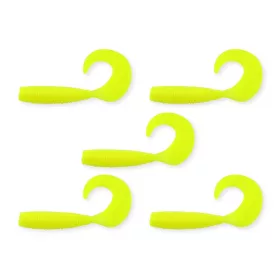   Nevis Twister 7,5cm 4,17gr 5st/verpakking Geel Plastic kunstaas