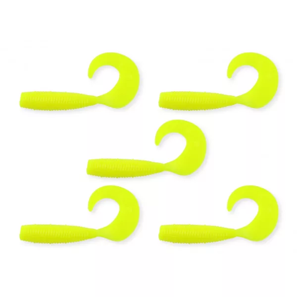 Nevis Twister 7,5cm 4,17gr 5st/verpakking Geel Plastic kunstaas