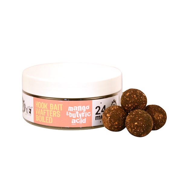 The Big One Hook Bait Wafters Boilie Mango-Boterzuur 24mm Gekookte Haakaas Boilie 150gr