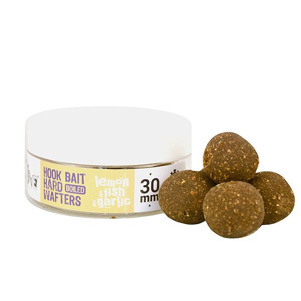 The Big One Hook Bait Hard Wafters Boilie Lemon-Fish-Garlic 30mm Gekookte Haakaas Boilie 150gr