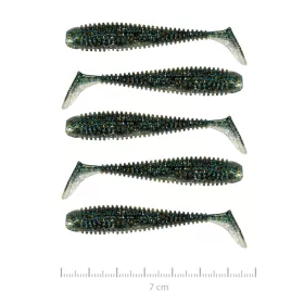   Nevis Vantage Swinger 7cm 2,96gr 5 stuks/verpakking Blauw-Gouden Glitter Plastic kunstaas