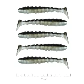   Nevis Vantage Swinger 7cm 2,96gr 5 stuks/verpakking Zilver Blauw-Glitter Plastic kunstaas