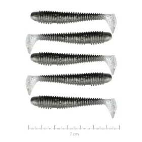   Nevis Vantage Swinger 7cm 2,96gr 5 stuks/verpakking Zwart-Zilveren Glitter Plastic kunstaas