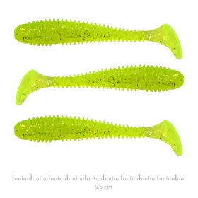   Nevis Vantage Swinger 9,5cm 7,18gr 3 st/pk Fluo Groen Glitter I. Plastic kunstaas
