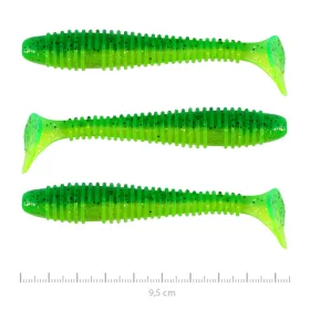   Nevis Vantage Swinger 9,5cm 7,18gr 3 st/pk Groen Glitter Plastic kunstaas