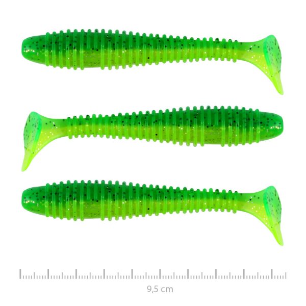 Nevis Vantage Swinger 9,5cm 7,18gr 3 st/pk Groen Glitter Plastic kunstaas