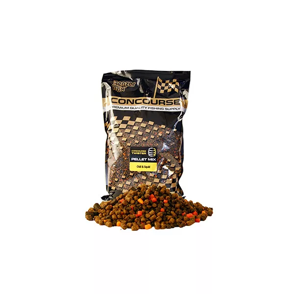 Benzár Concourse Twister Pellet Mix Chili-Squid Chili-Inktvis Voerpellets 800gr