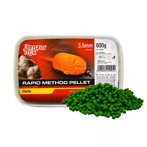 Benzár Mix Rapid Method Pellet 3,5mm Knoflook Pellet Box 600gr