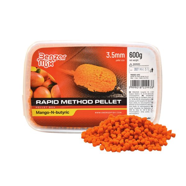 Benzár Mix Rapid Method Pellet 3,5mm Mango-Boterzuur Pellet Box 600gr