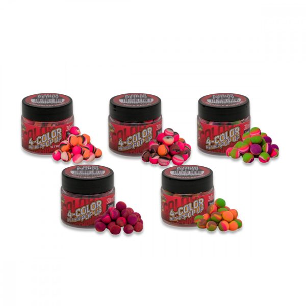 BENZAR MIX 4C METHOD POP UP 7MM WIT, GROEN, ROOD, PAARS - Pop up