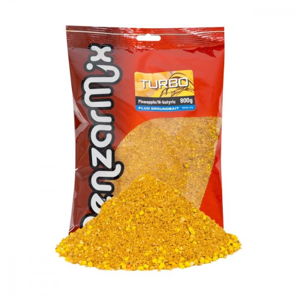 Benzar Fluo Turbo Groundbait Ananas-Boterzuur Lokvoer 800gr