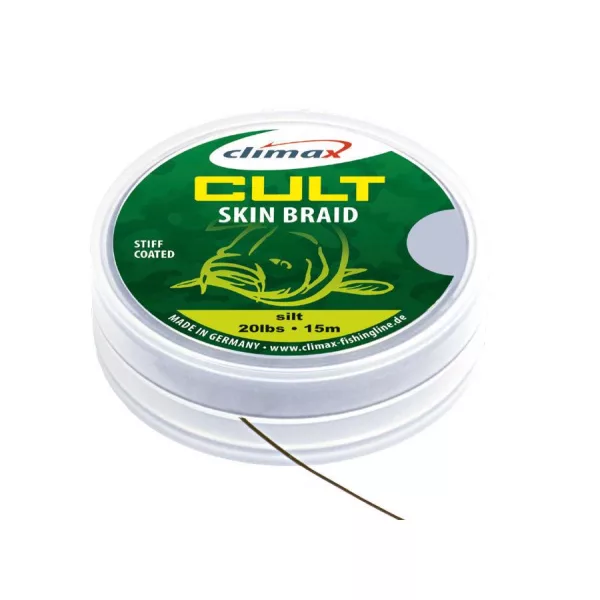 Climax Cult Carp Skin Braid 15m 20lb Camou Green Fonott Előkezsinór