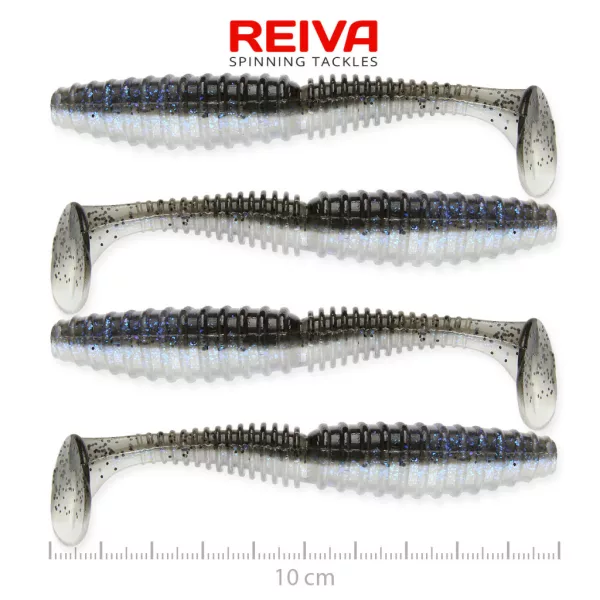 Reiva Zander Power Shad Magic Fish 10cm Plastic Aas 4 stuks
