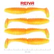 Reiva Zander Power Shad Shiny Orange 10cm Plastic Aas 4 stuks
