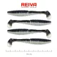 Reiva Zander Power Shad 10cm 7,05gr 4 st/verpakking (Zwart Zilver) Plastic kunstaas