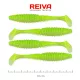 Reiva Zander Power Shad 10cm 7,05gr 4 st/verpakking (Fluo Groene Glitter I.) Plastic kunstaas