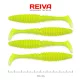 Reiva Zander Power Shad 10cm 7,05gr 4 st/verpakking (Fluo Groen) Plastic kunstaas