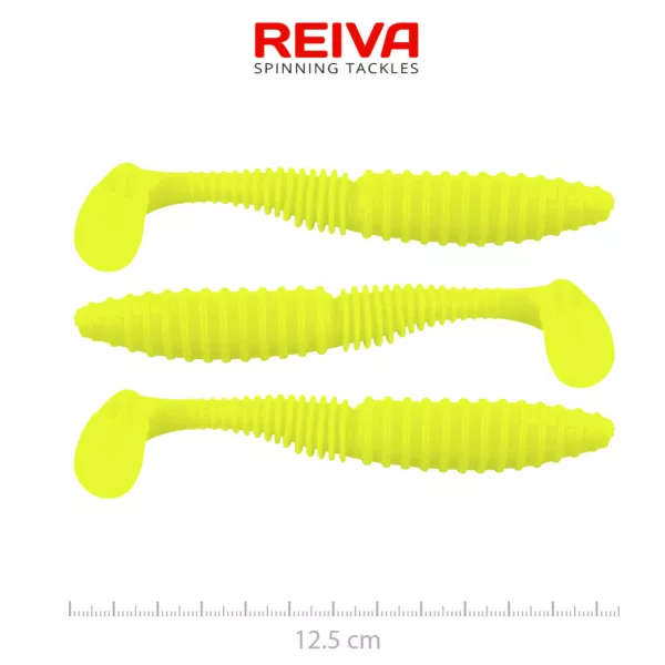 Reiva Zander Power Shad Lemonade 12,5cm Plastic Aas 3 stuks