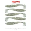 Reiva Zander Power Shad 8cm 3,18gr 5 st/verpakking (Zilveren Glitter) Plastic kunstaas